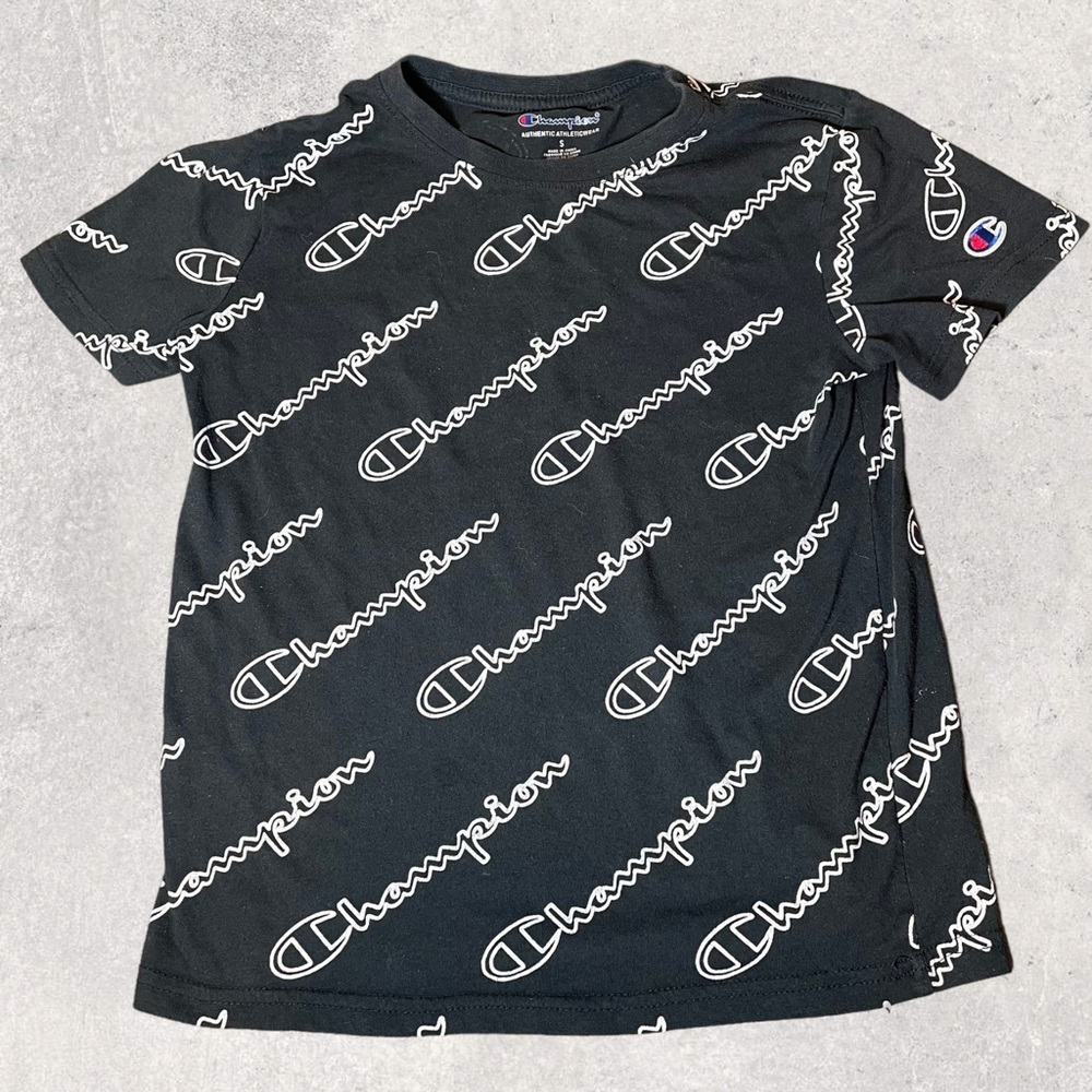 Champion logo patterned Youth Tee Small